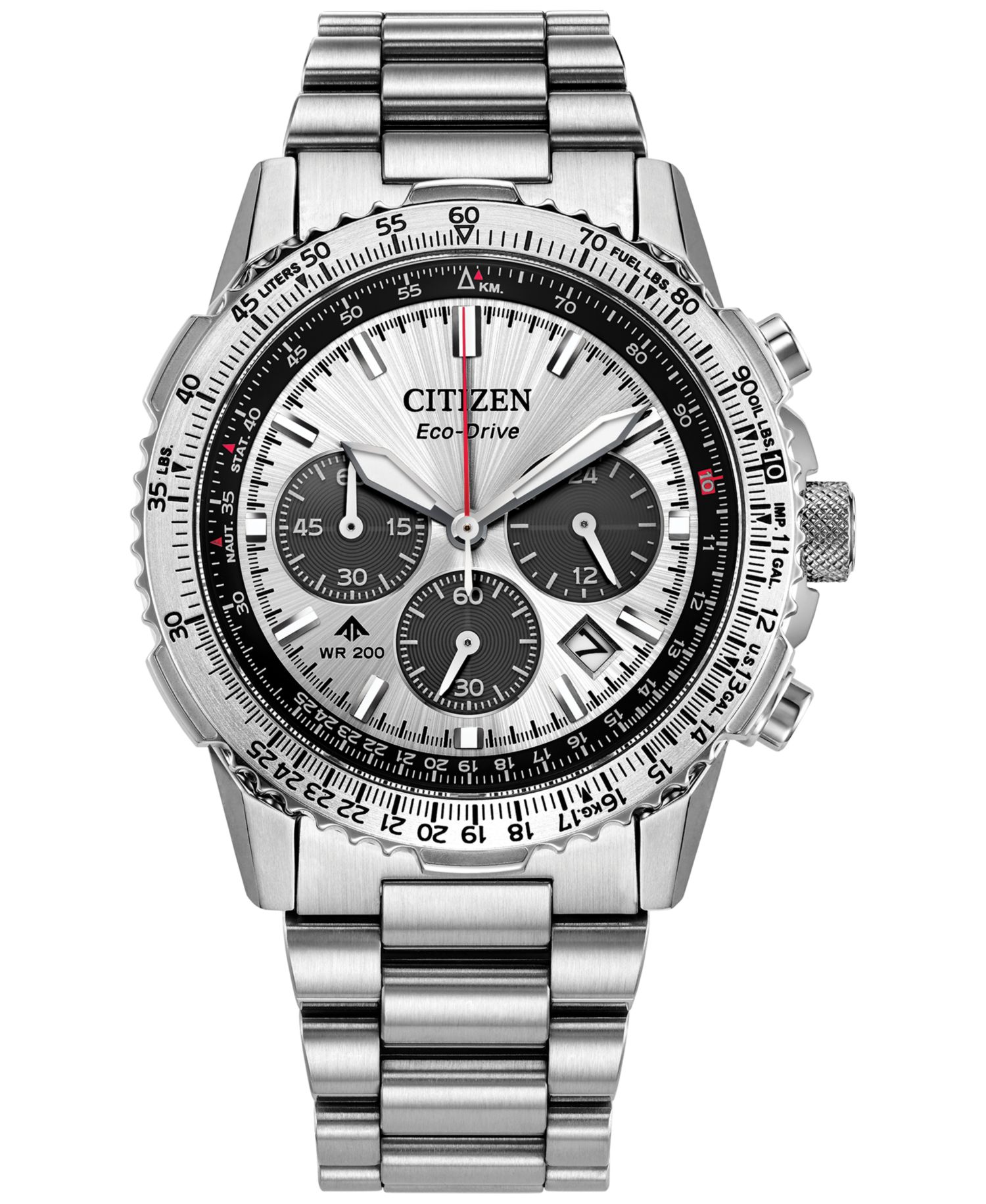 Men's Promaster Air Navihawk Silver-Tone Stainless Steel Bracelet Watch 40mm