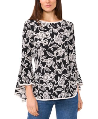 Sam & Jess - Peacock Bell-Sleeve Top