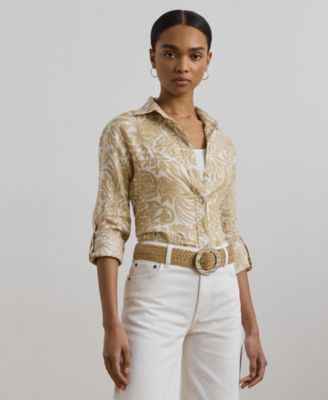 Lauren Ralph Lauren - Women's Relaxed-Fit Floral Linen Shirt
