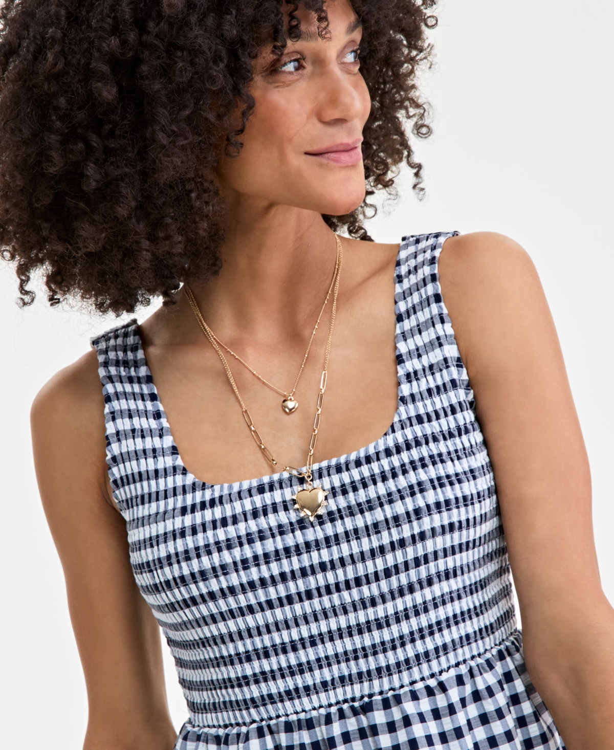 ON 34TH WOMEN'S WOVEN PRINTED TIERED SCOOP-NECK TANK MIDI DRESS, EXCLUSIVELY AT MACY'S 