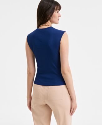 Women's Knit Scoop-Neck Raglan-Cap-Sleeve Top, Exclusively at Macy's