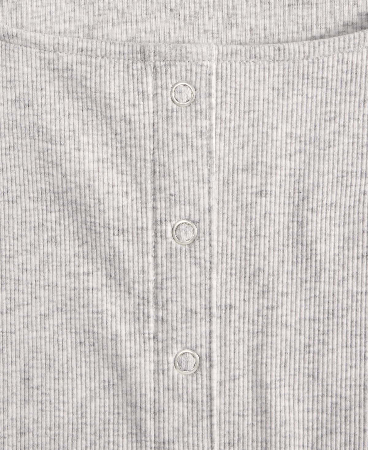 On 34th Women's Snap-front Rib-knit Top, Exclusively At Macy's In Silver Heather