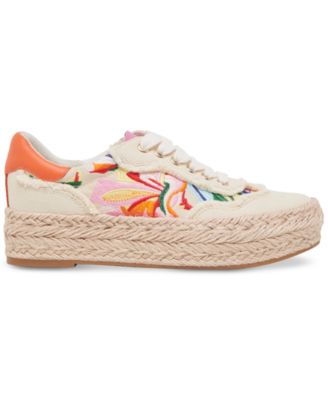 Women's Fredy Platform Espadrille Lace-Up Floral Sneakers