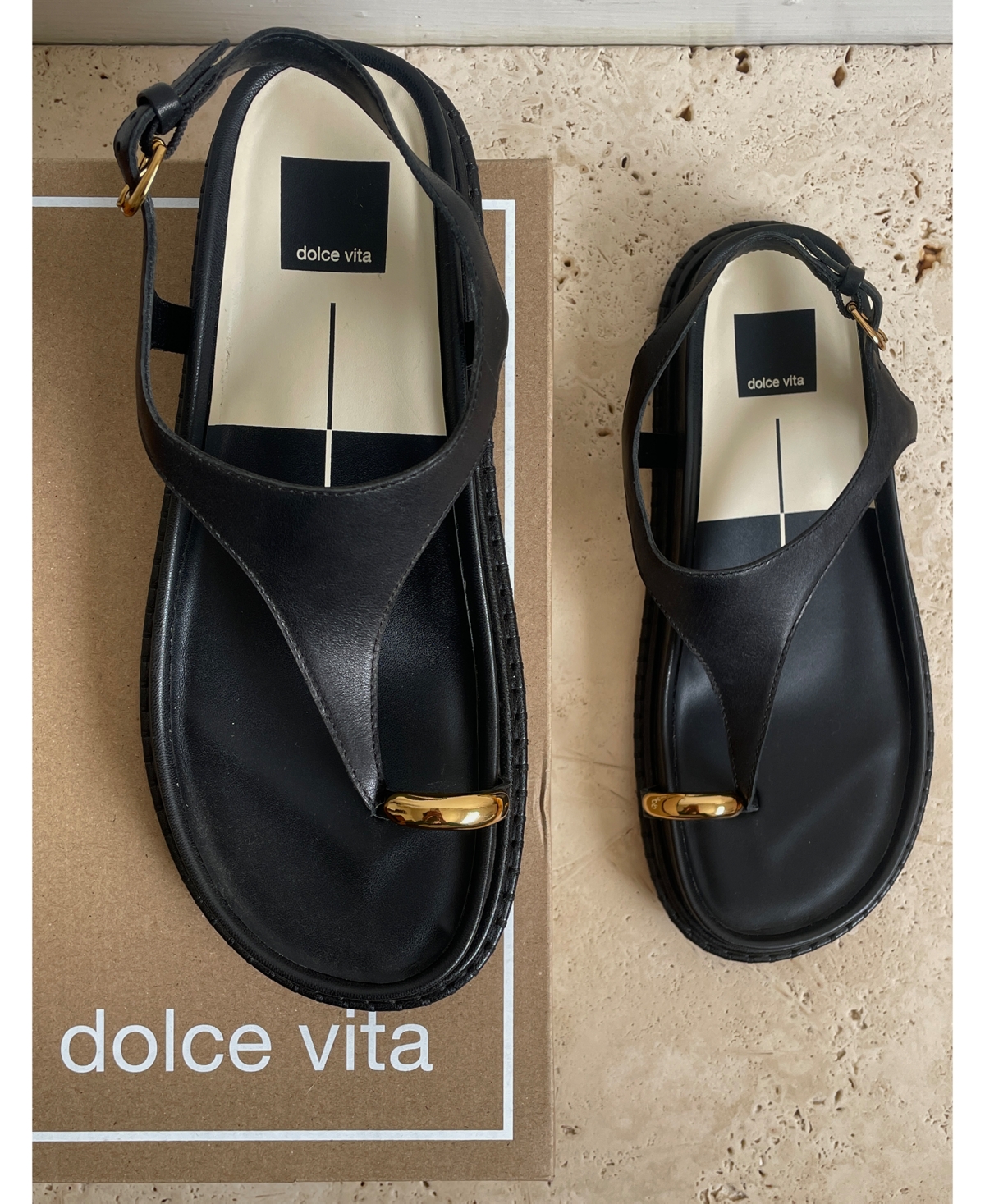 Dolce Vita Stefan Slingback Sandal In Black Leather