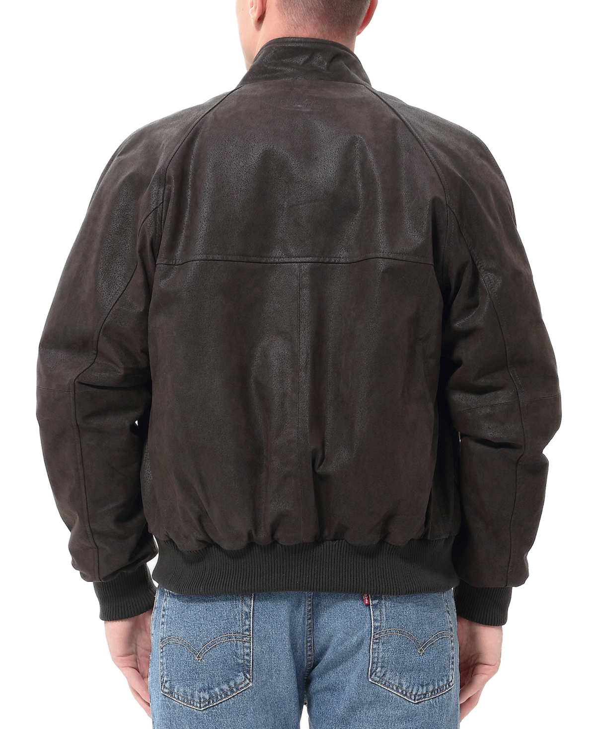Landing Leathers Big & Tall Men Wwii Distressed Leather Bomber Jacket