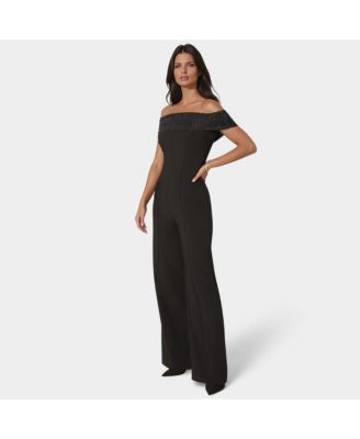 Women's Studded Off Shoulder Palazzo Jumpsuit