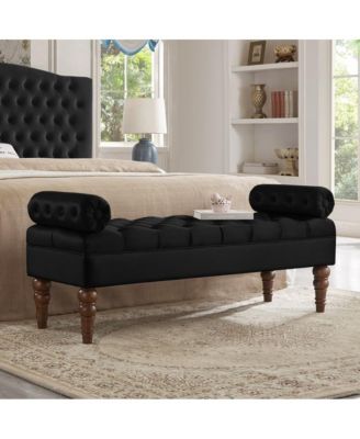 Velvet Tufted Bench