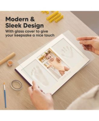 Duo Baby Hand and Footprint Kit, Baby Handprint Kit, Newborn Photo Frame, Baby Keepsake for New Mom