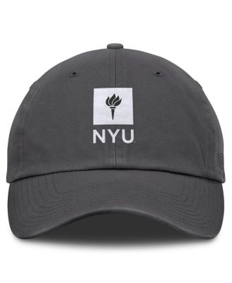 Men's Heather Charcoal NYU Violets Team Logo Washed Adjustable Hat