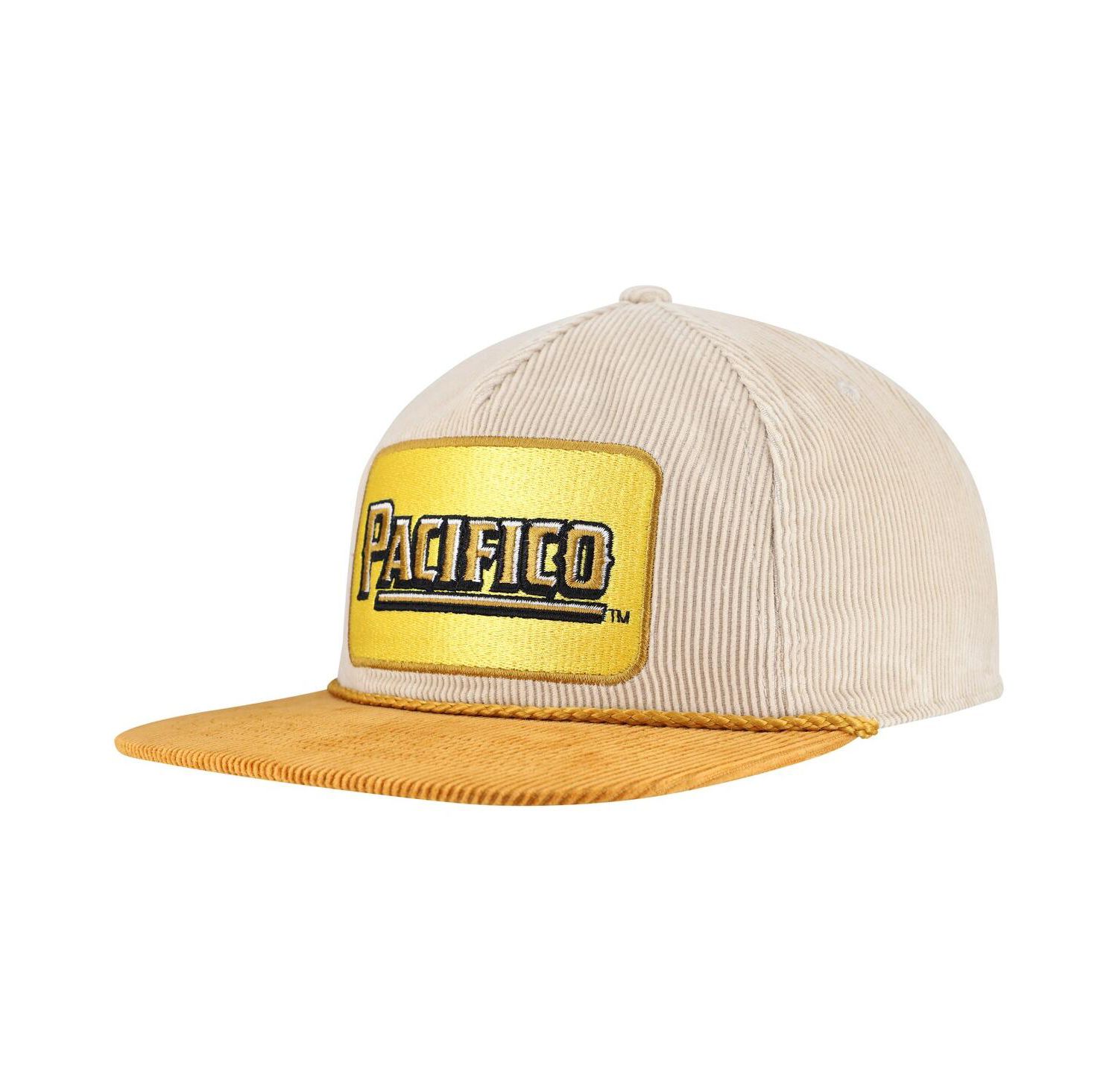 Men's Cream/Tan Pacifico Corduroy Rope Golf Snapback Hat