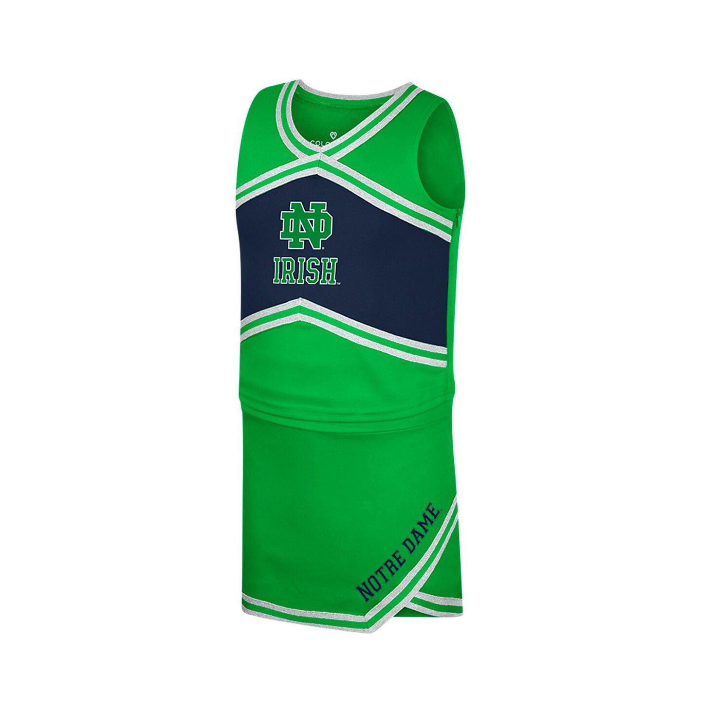 Комплект Colosseum Green Notre Dame Fighting Irish Cheerleader Top Skirt Set для девочек — фото 2