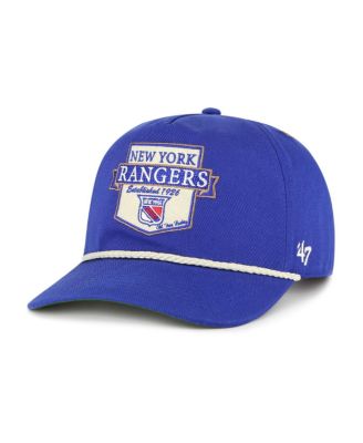 Men's Blue New York Rangers Old Time Hockey Rafter Sure Shot Hitch Adjustable Hat
