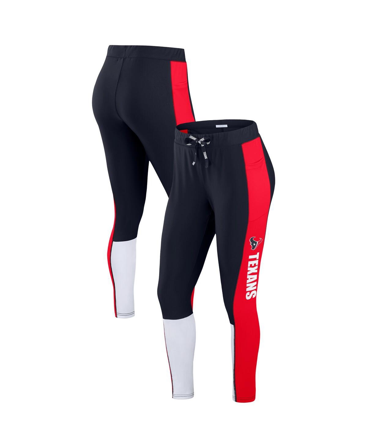 Women's Navy/Red Houston Texans Color-Block Leggings - Navy, Red