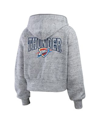 Women's Heather Gray Oklahoma City Thunder Speckled Radiator Full-Zip Hoodie