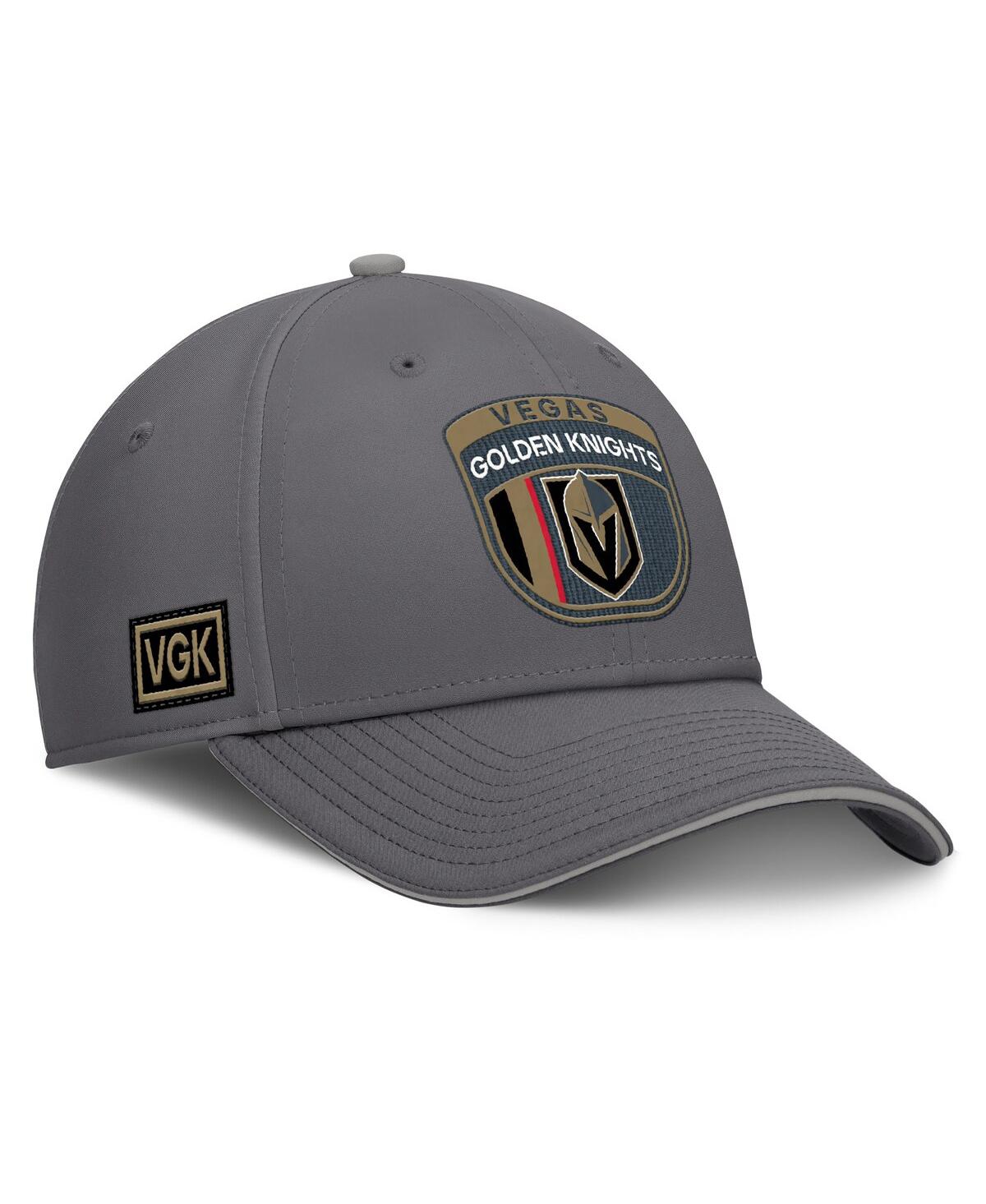 Fanatics Men's Gray Vegas Golden Knights Home Ice Flex Hat In Gray
