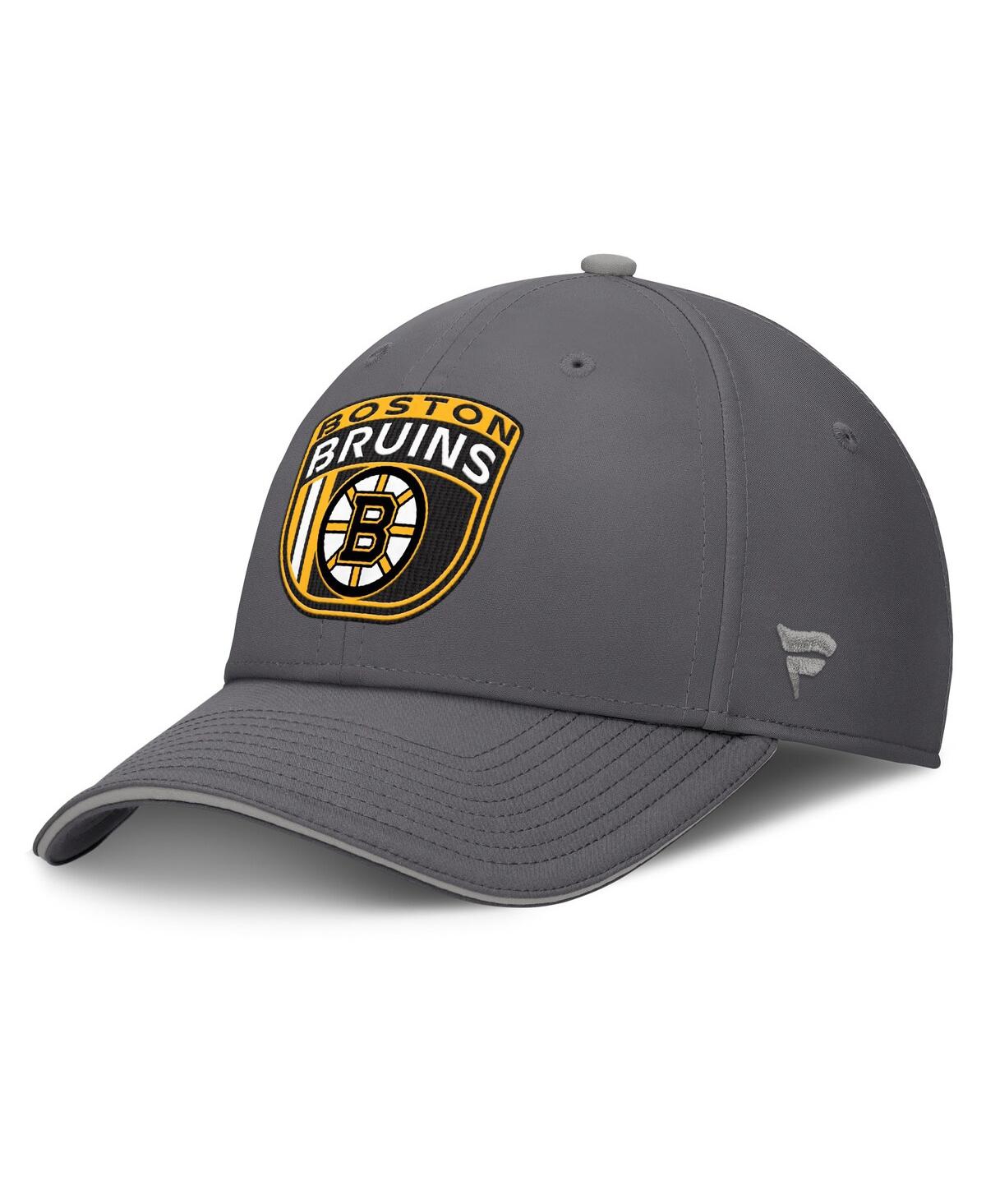 Fanatics Men's Gray Boston Bruins Home Ice Flex Hat In Gray