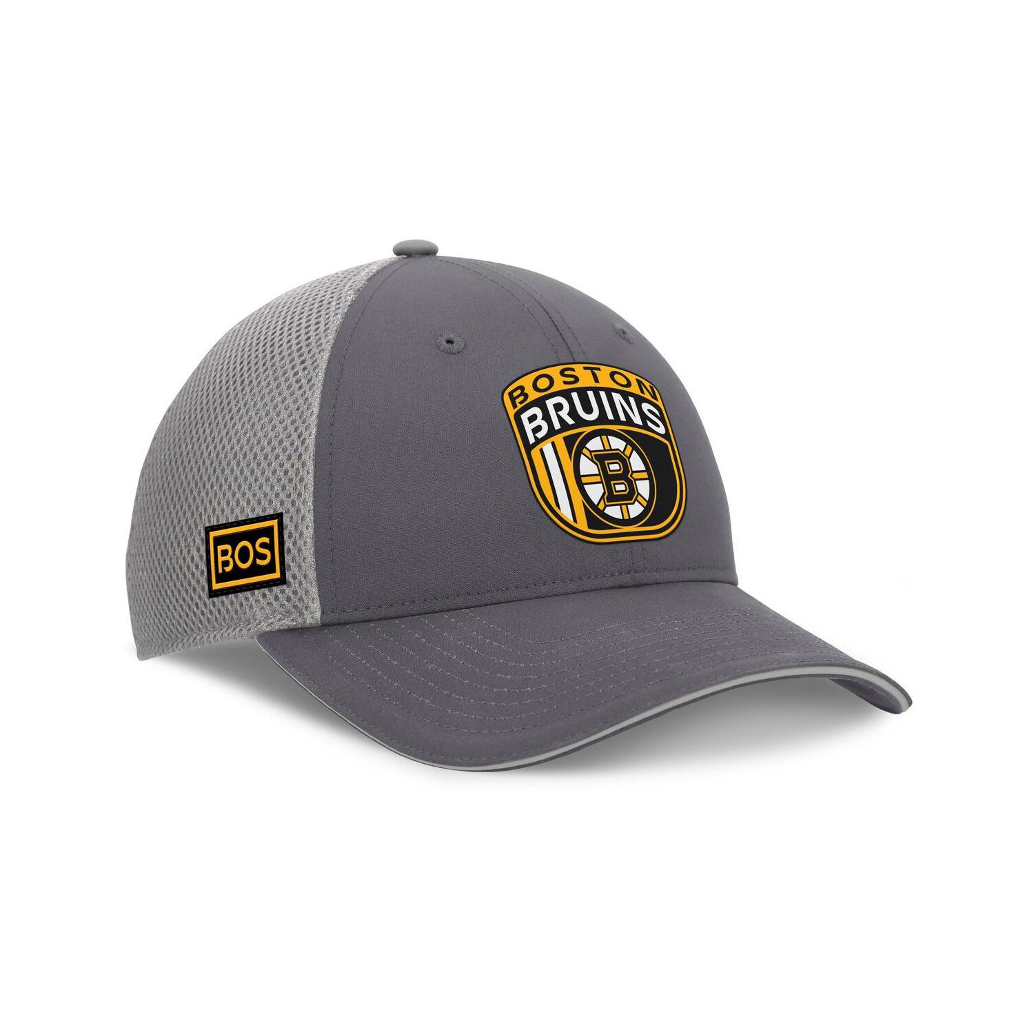 Men's Gray Boston Bruins Authentic Pro Home Ice Trucker Adjustable Hat