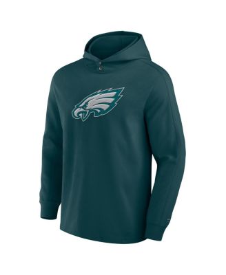 Men's Midnight Green Philadelphia Eagles Elements Blaze Tri-Blend Long Sleeve Hoodie T-Shirt