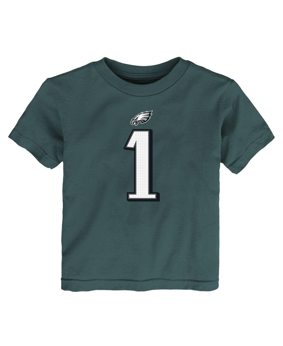 Nike Toddler Jalen Hurts Midnight Green Philadelphia Eagles Player Name Number T-shirt In Green