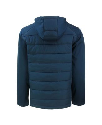 Men's Navy North Carolina Tar Heels Evoke Hybrid Softshell Full-Zip Hoodie Jacket