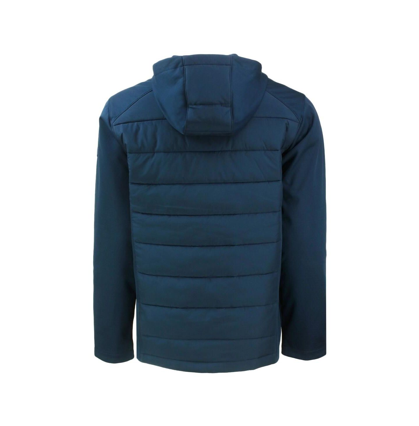 Мужские куртки Cutter & Buck Navy North Carolina Tar Heels Evoke Hybrid Softshell Full-Zip Hoodie Jacket — фото 2