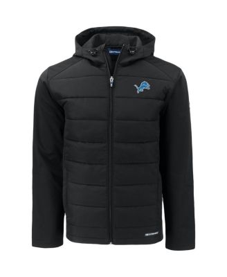 Men's Black Detroit Lions Evoke PrimaLoft Hybrid Softshell Full-Zip Hooded Jacket