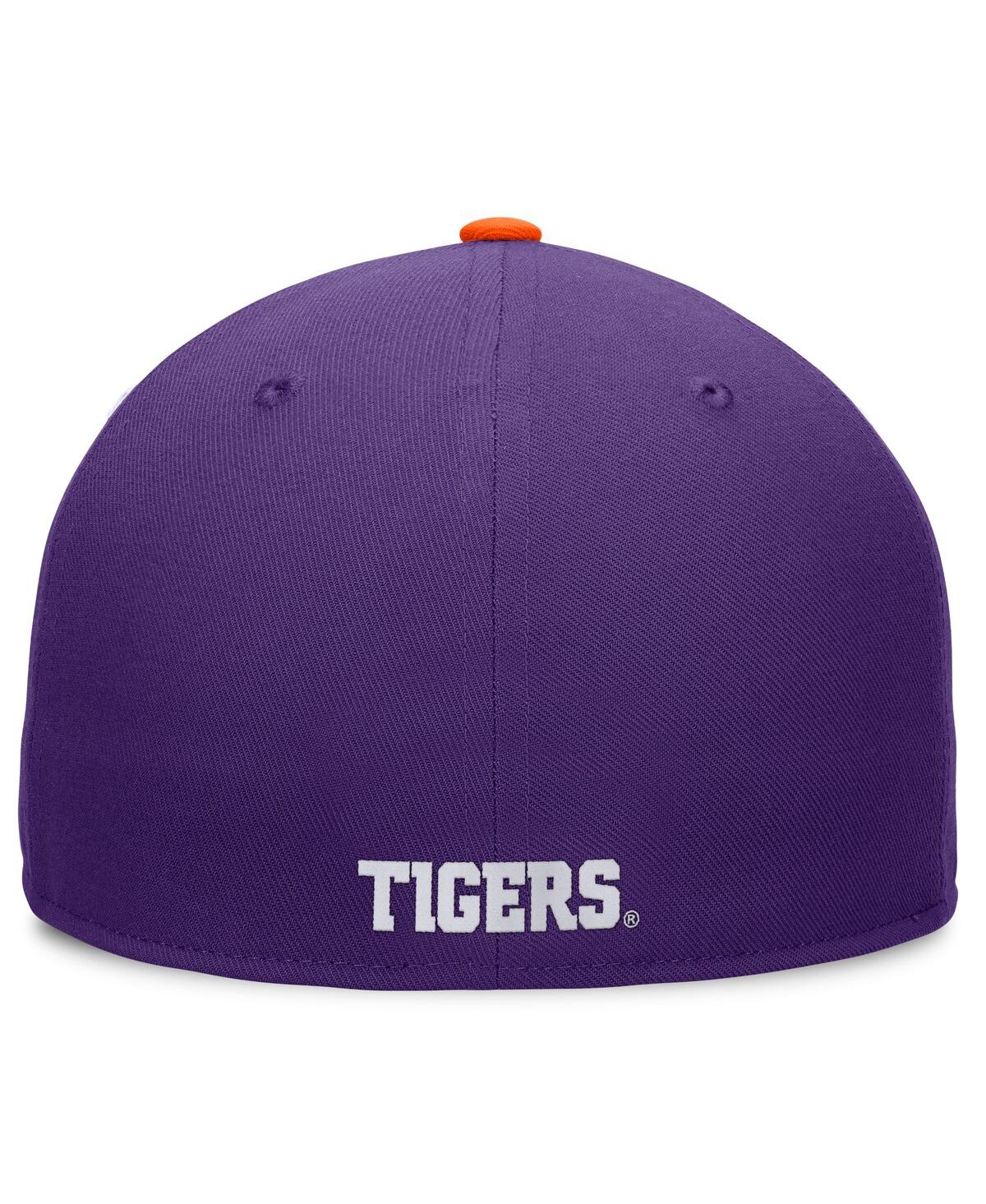 Top Of The World Men's White/orange Clemson Tigers Tri-tone Heritage Collector Fitted Hat In White,orange