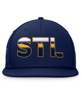 Men's Navy St. Louis Blues Authentic Pro Rink Snapback Hat