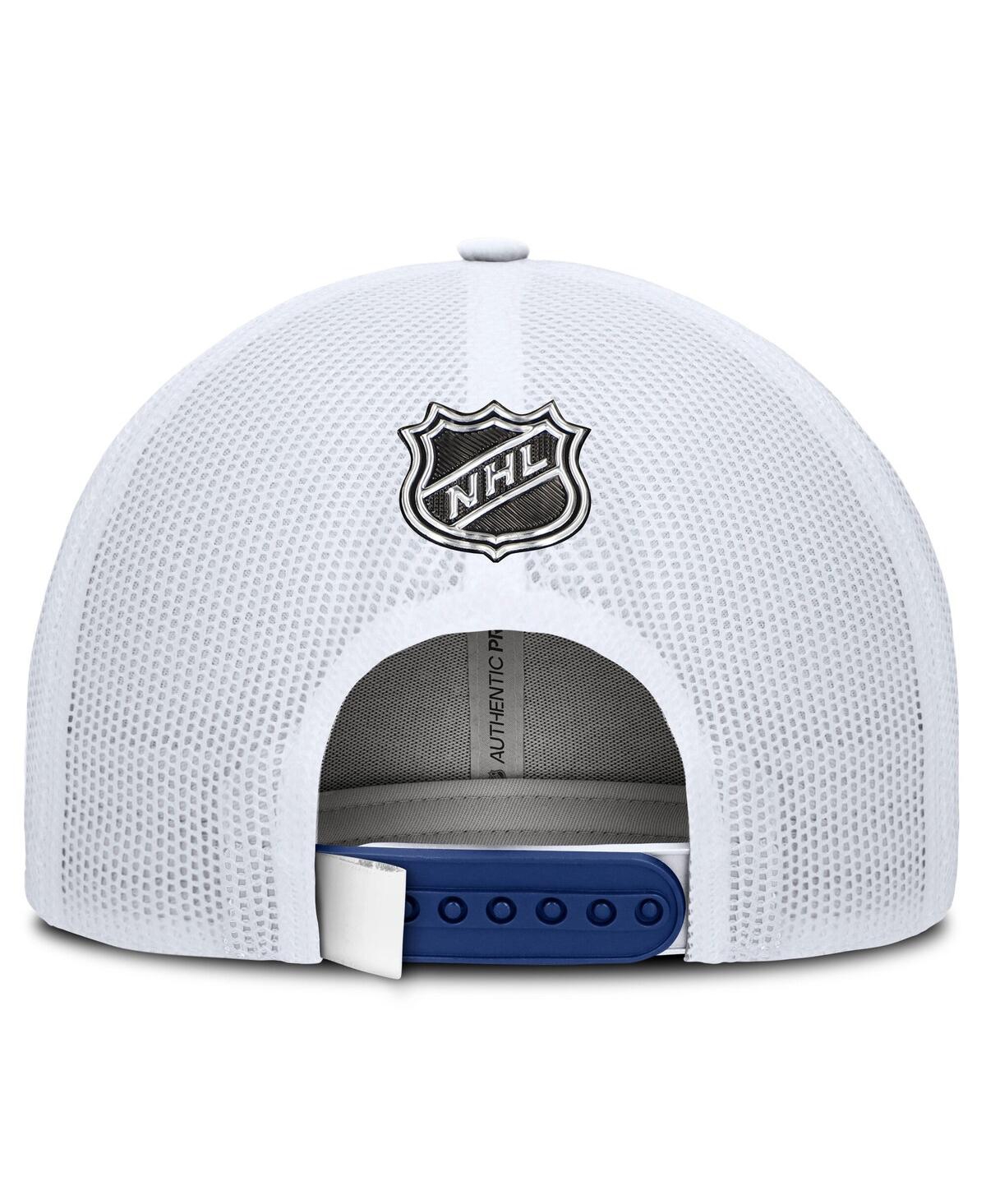 Fanatics Men's Blue/white Tampa Bay Lightning Authentic Pro Rink Trucker Hat In Blue,white