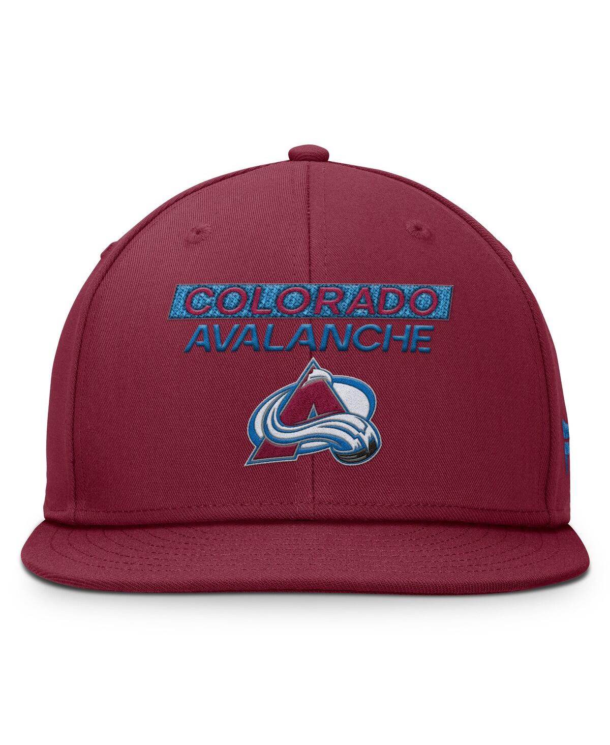 Fanatics Men's Burgundy Colorado Avalanche Authentic Pro Prime Snapback Hat In Burgundy