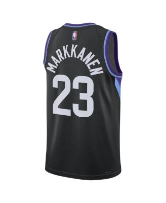 Men's and Women's Lauri Markkanen Black Utah Jazz 2024/25 Swingman Jersey - Statement Edition