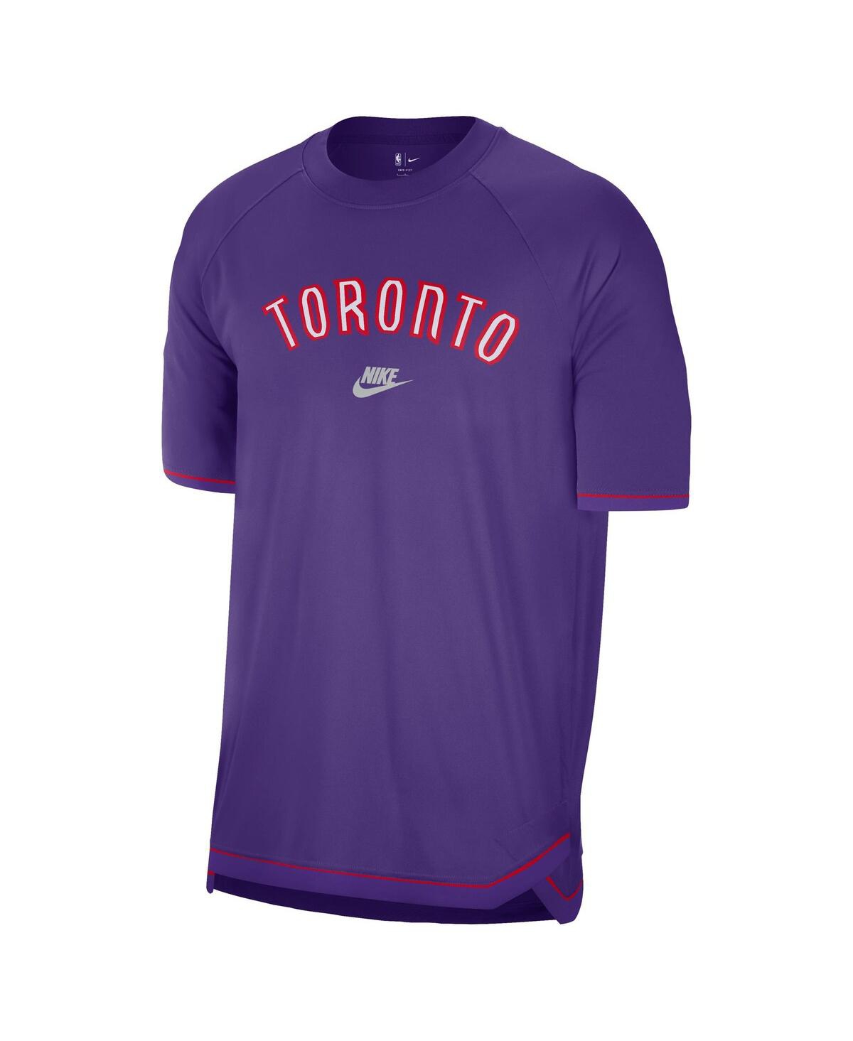NIKE MEN'S PURPLE TORONTO RAPTORS 2024/25 CLASSIC EDITION PREGAME SHOOTING T-SHIRT 