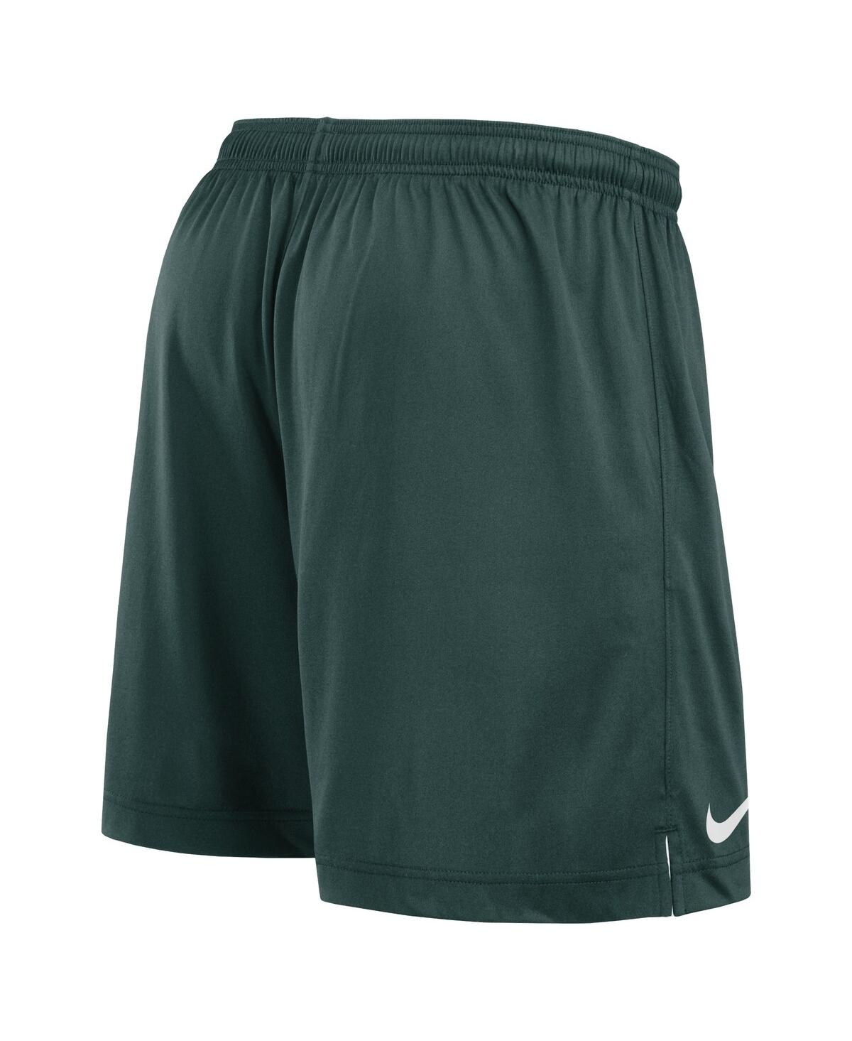 Nike Men's White/green Michigan State Spartans Primetime Reversible Performance Shorts In Green