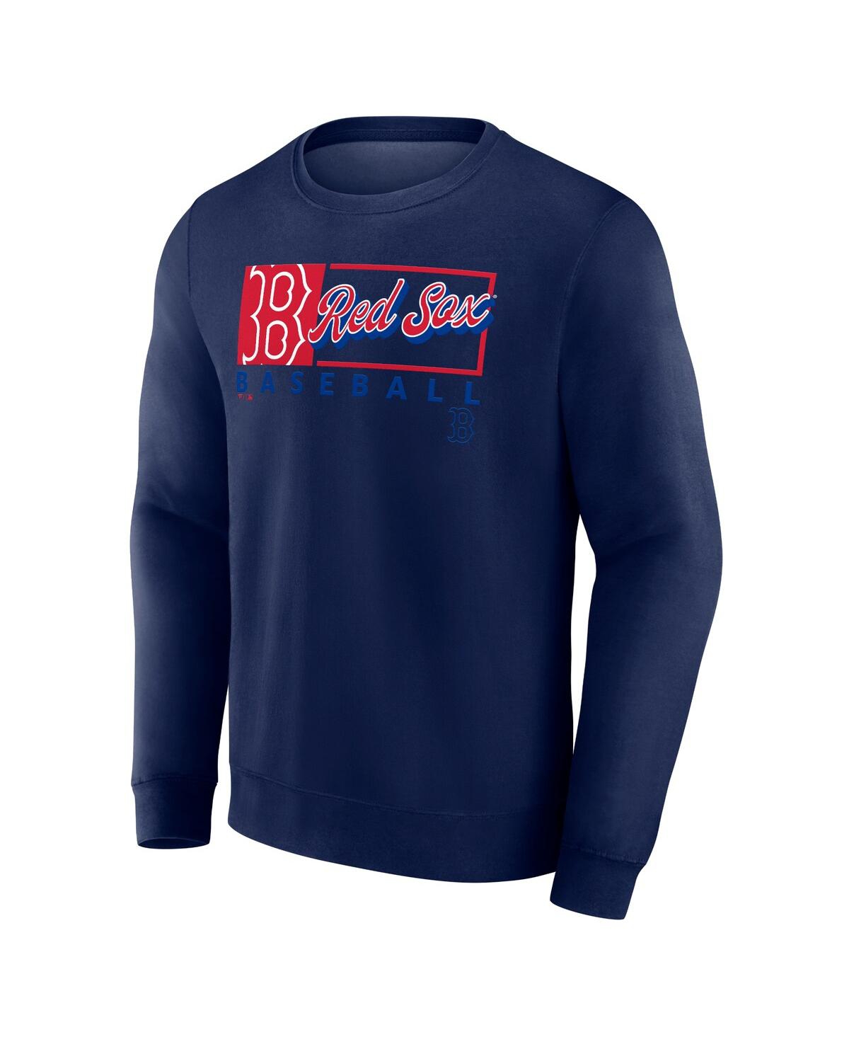 Fanatics Men's Navy Boston Red Sox Focus Fleece Pullover Sweatshirt In Navy