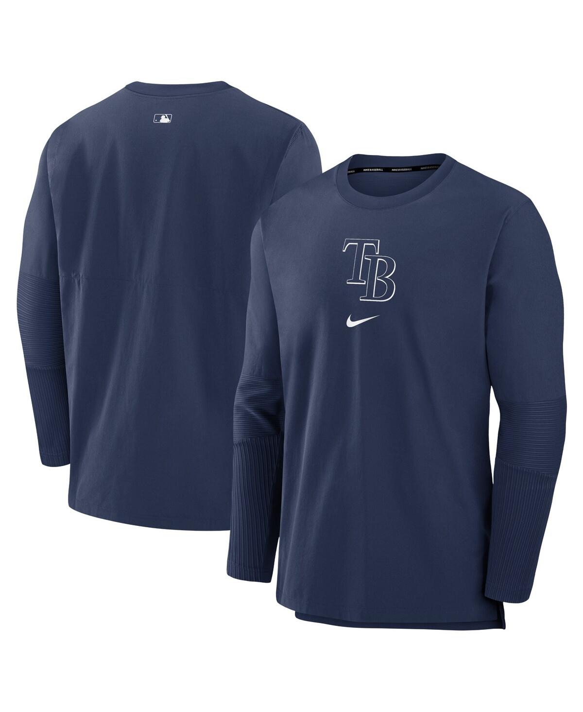Nike Men's Navy Tampa Bay Rays Authentic Collection Player Performance Pullover Sweatshirt In Navy