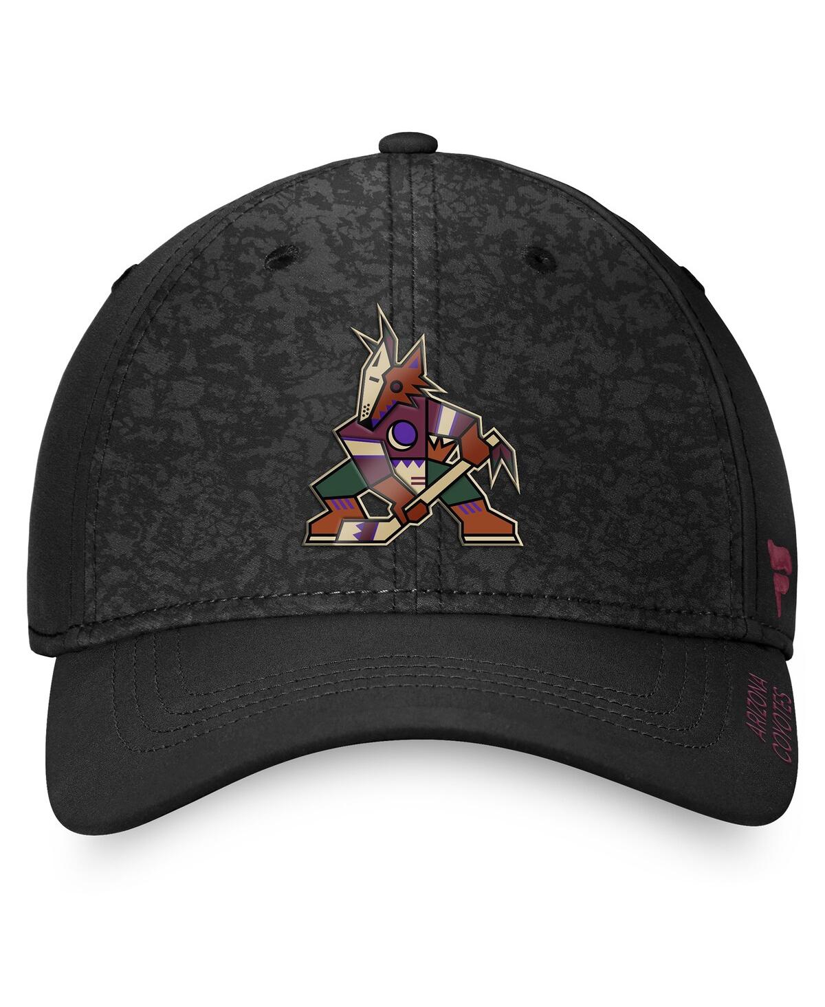 Fanatics Men's Black Arizona Coyotes Authentic Pro Rink Flex Hat In Black