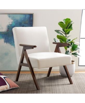 One Pack Polyester walnut-finished A-frame base Emyr Arm Chair