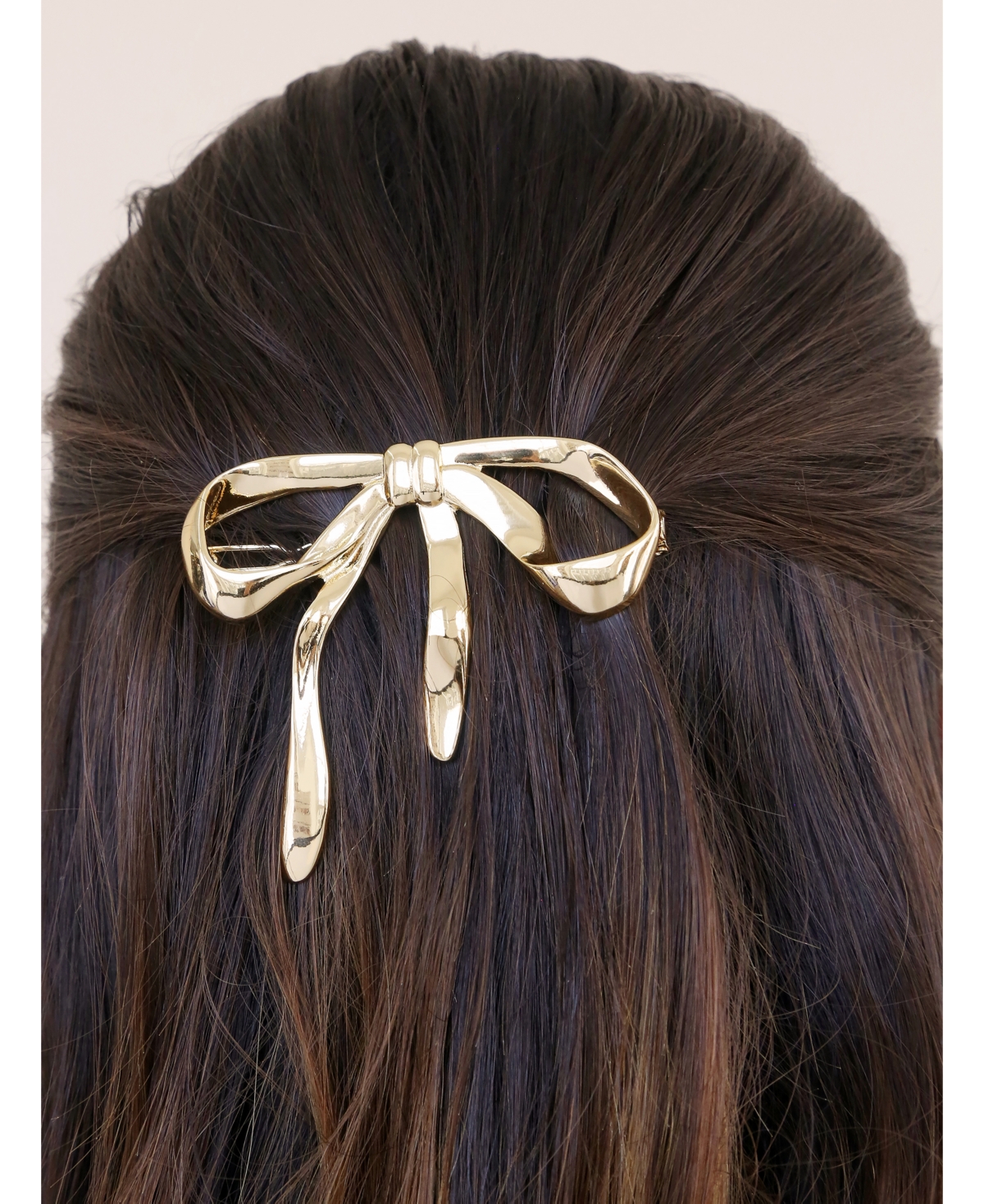 Ettika Organica Bow Hair Barrette In Gold Tone In Gold