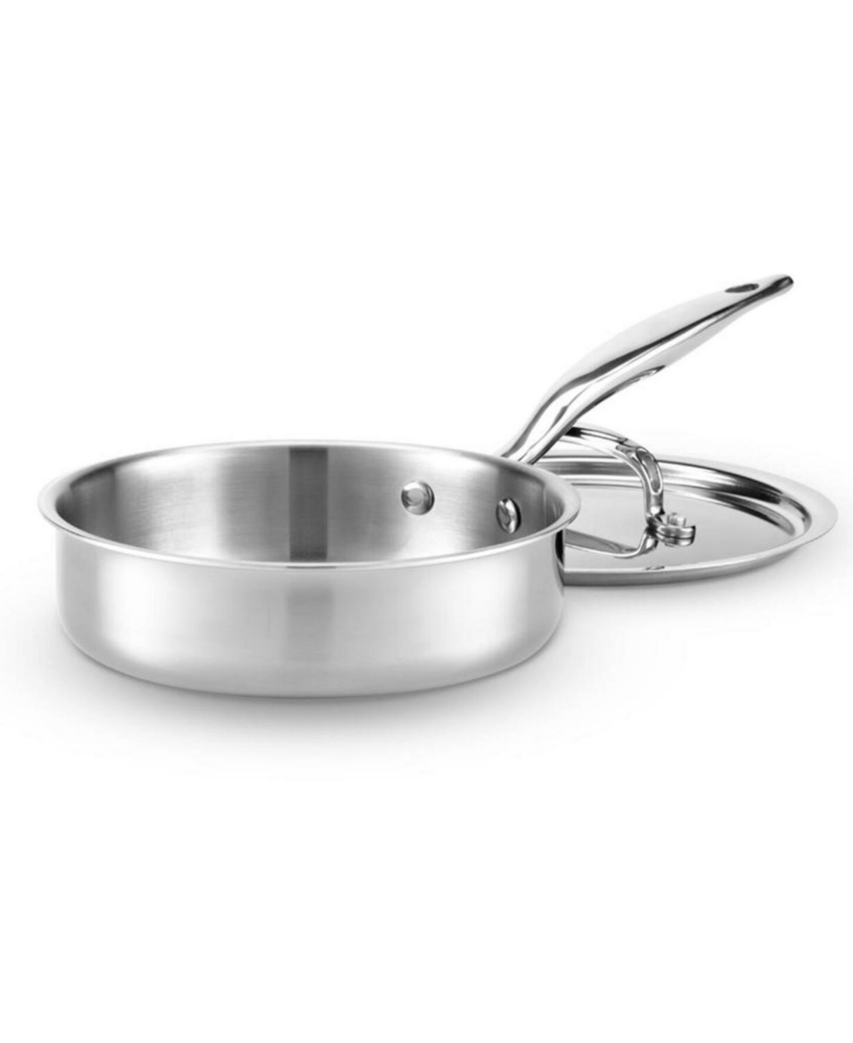 Heritage Steel Titanium Series Fully Cladded 1.5-quart Mini Saute Pan With Lid In Stainless Steel