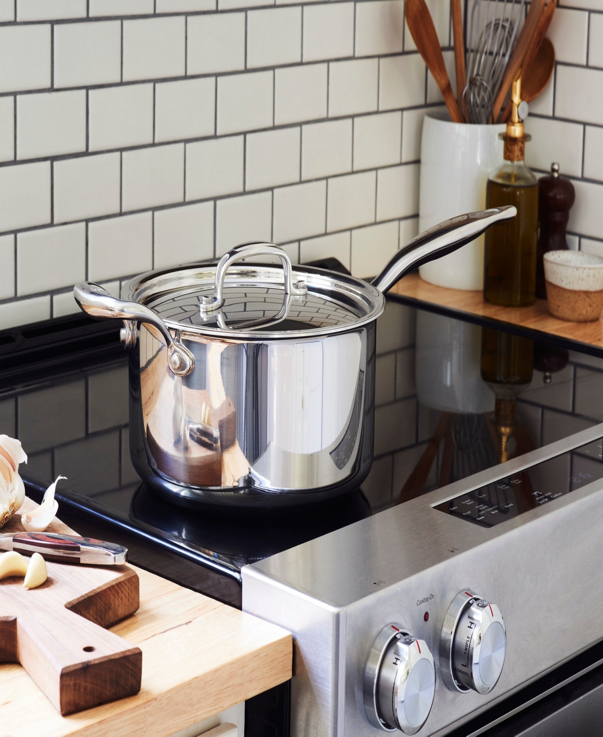 Heritage Steel Titanium Series Fully Cladded 4-Quart Saucepan with Lid