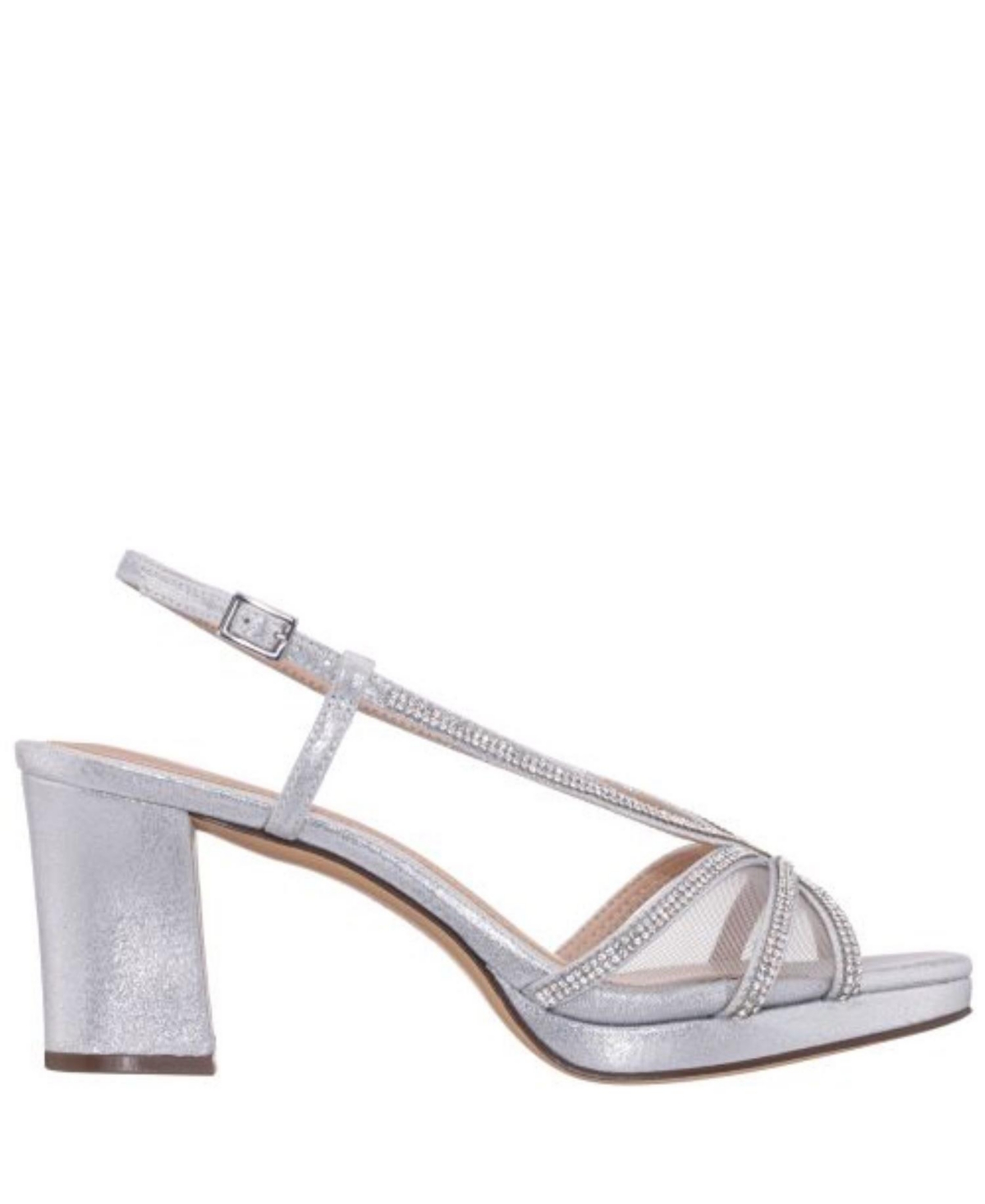 Nina Summer Slingback Platform Sandal In Silver