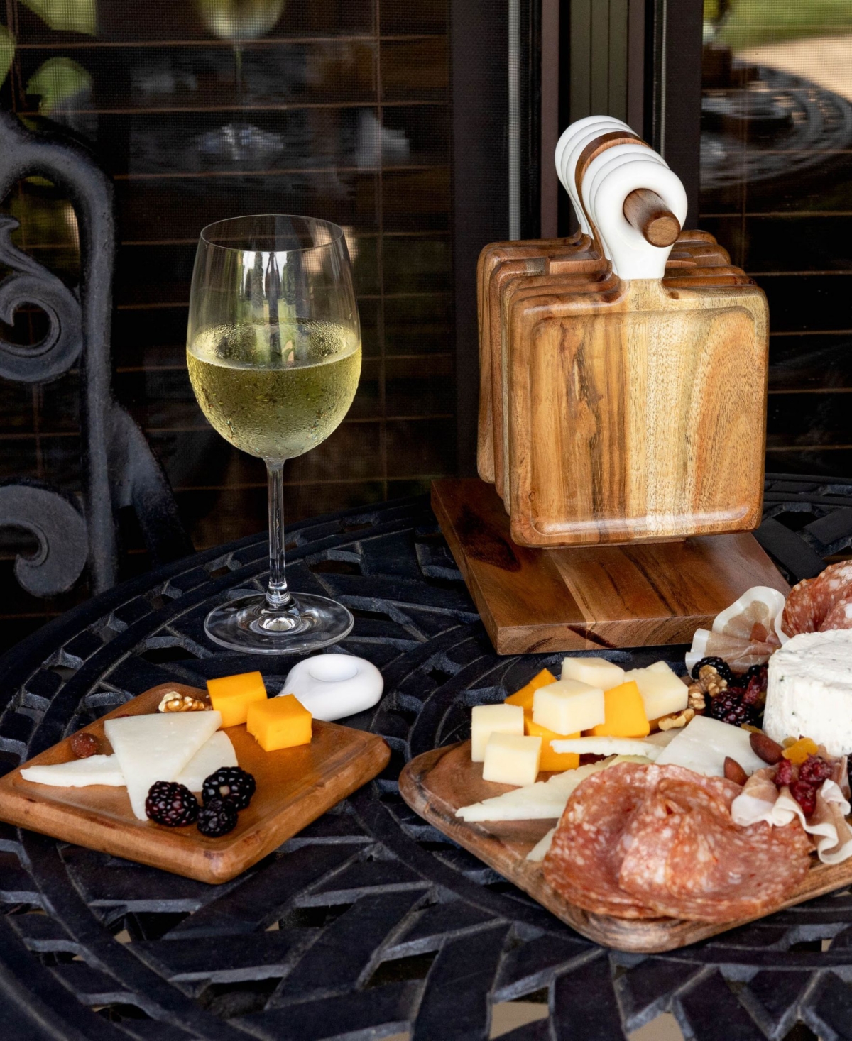 Jeanne Fitz Wood Plus Collection Mini Charcuterie Board, Set Of 8 In Brown