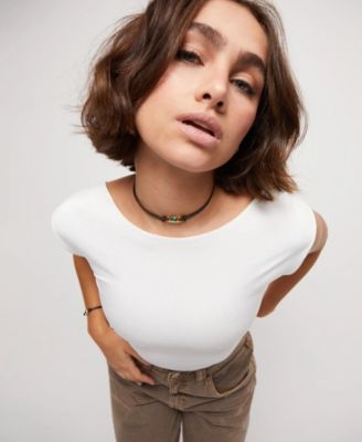 Green Crystal Leather Necklace