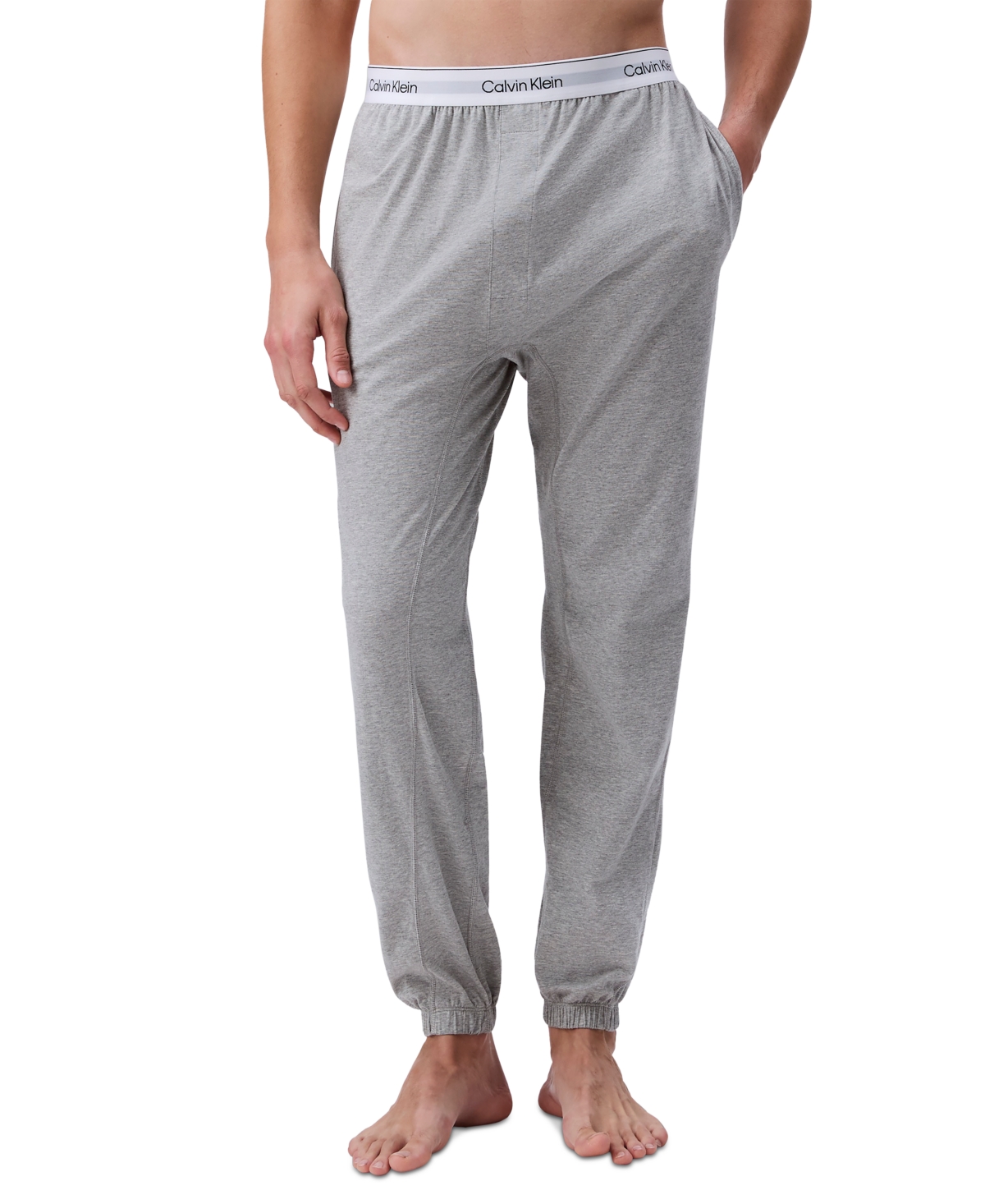 Calvin Klein Men's Modern Cotton Logo Pajama Pants In Gray