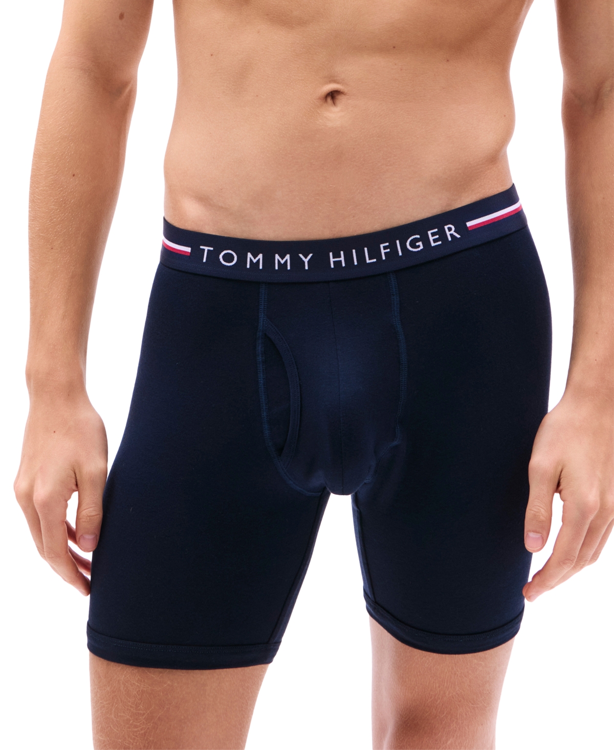 Tommy Hilfiger Men's 3-pack All Day Comfort Boxer Briefs In Primary Green,blue Ink,desert Sky