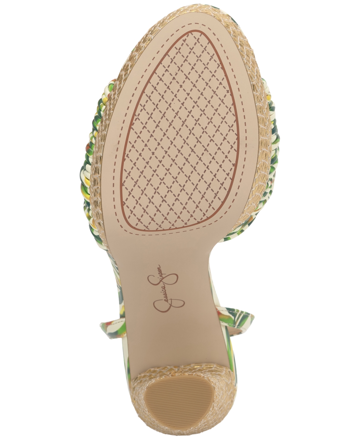 Jessica Simpson Immie Platform Sandal In Green Jungle Multi