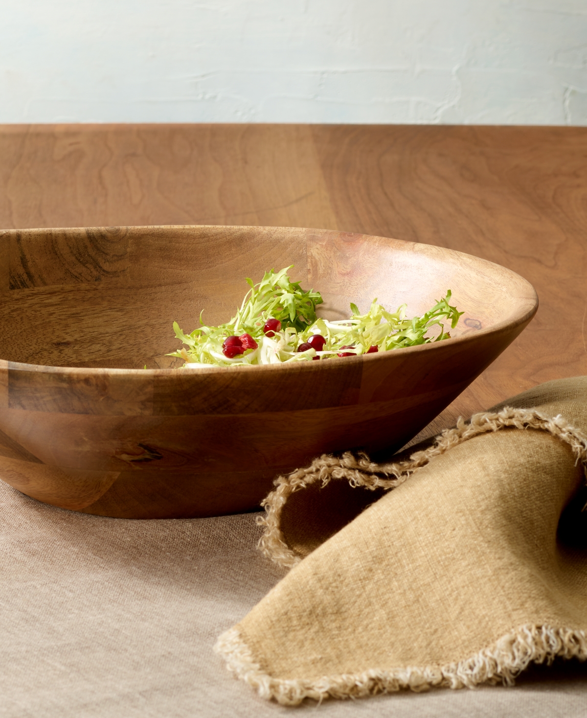 Oake Wood Salad Bowl, Exclusively At Macy's In Wood