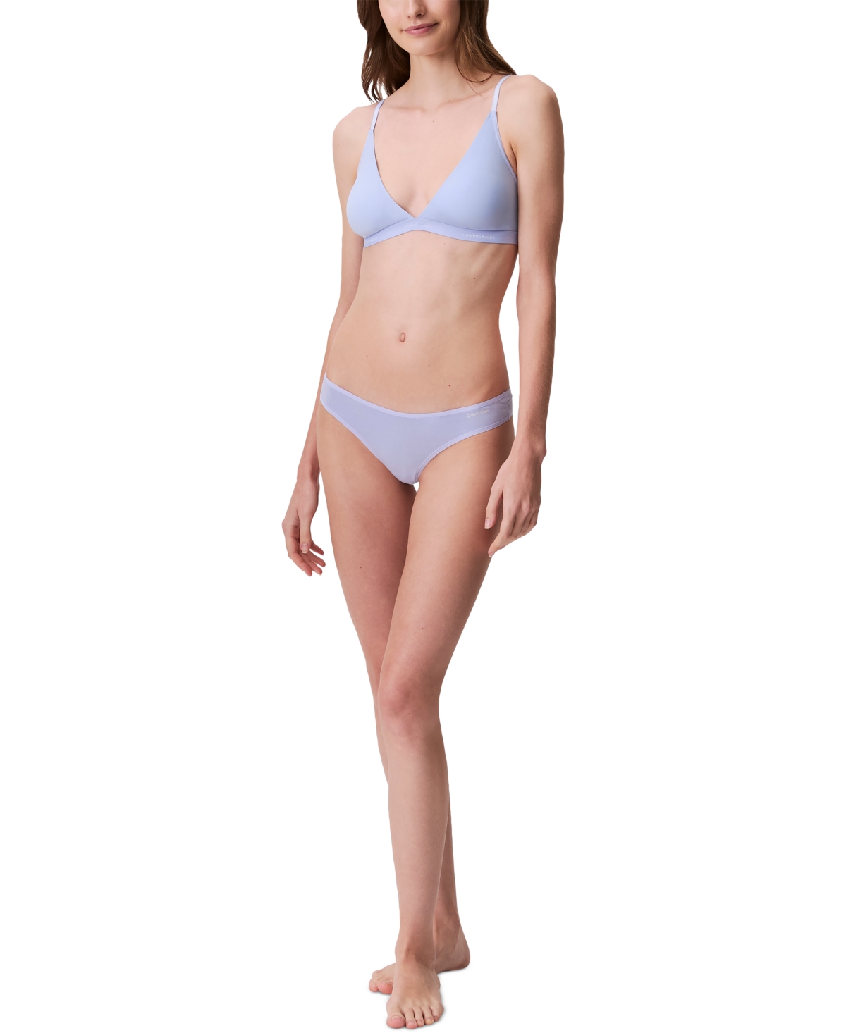 Calvin Klein Women's Form To Body Natural Lightly Lined Triangle Bralette In Saltwater