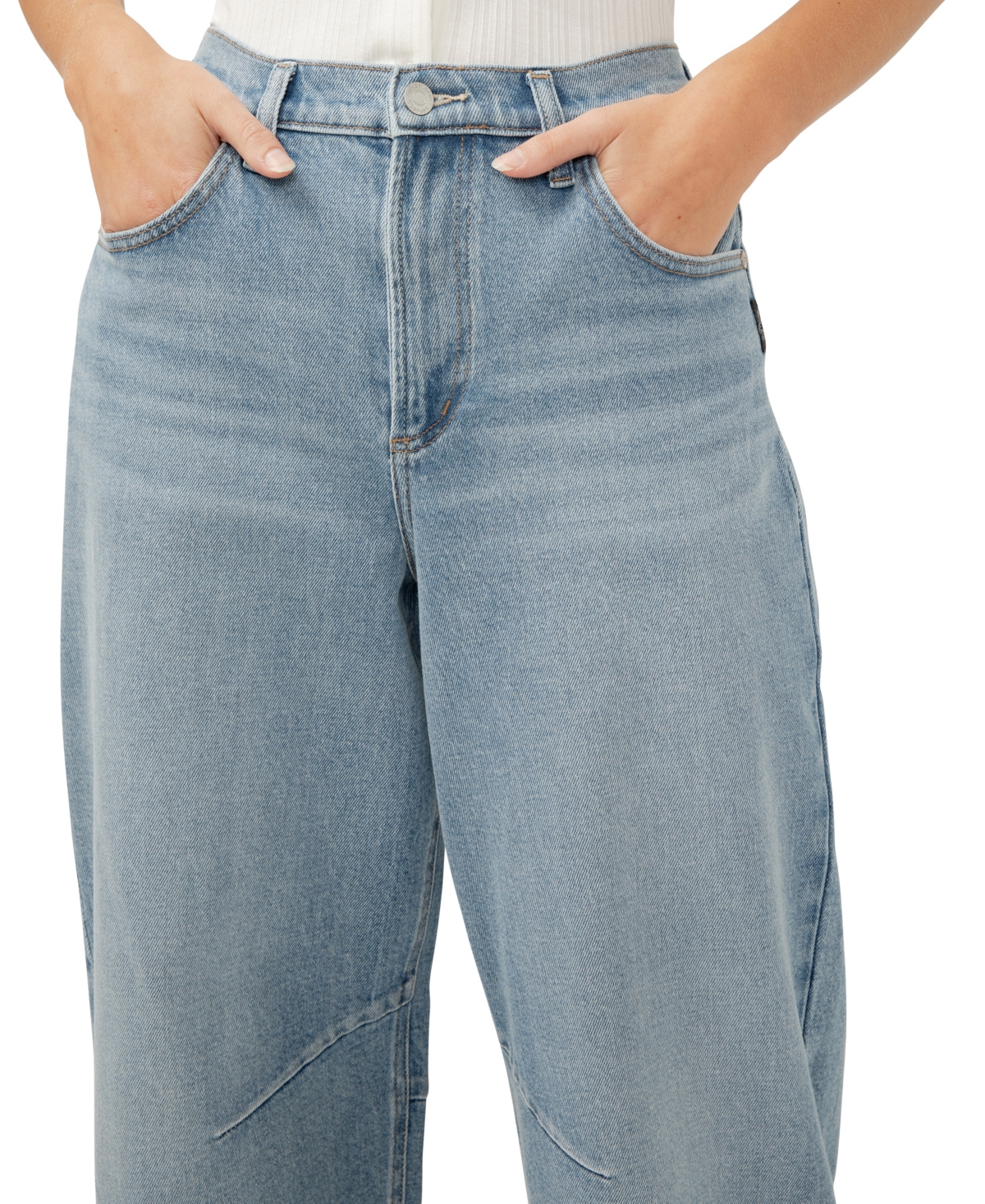 Shop Silver Jeans Co. Women's High Rise Barrel Leg Jeans In Indigo