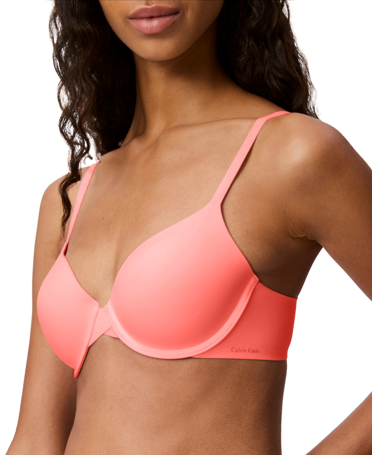 Calvin Klein Women's  Perfectly Fit Lightly Lined Full Coverage T-shirt Bra F3837 In Pink
